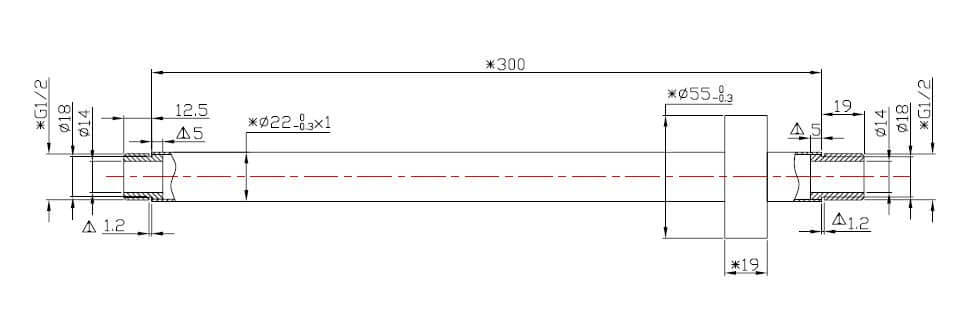 UniMatch douchearm met plafondbevestiging 30 cm mat zwart