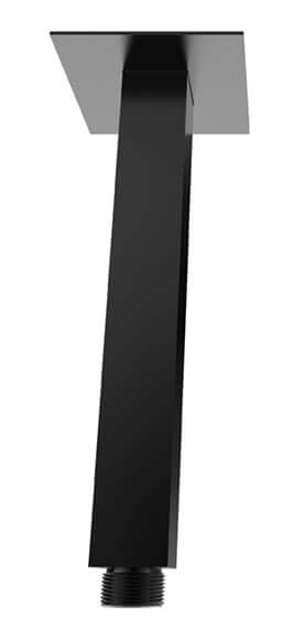 Rombo douchearm met plafondbevestiging 30 cm mat zwart