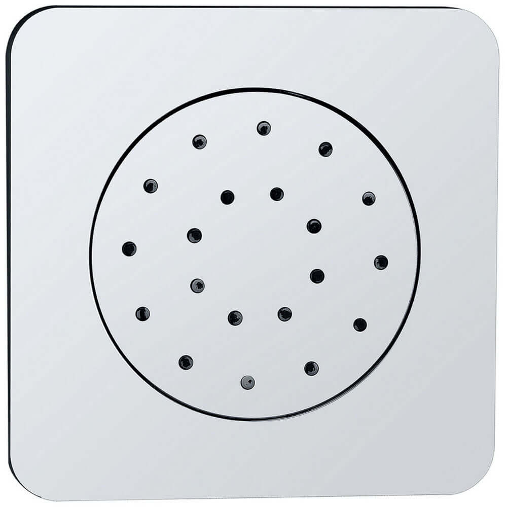 Zijdouche verstelbaar inbouw vierkant 13,5 cm chroom