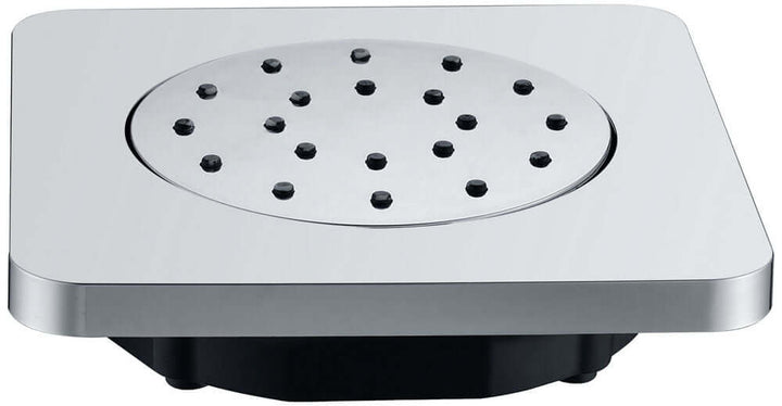 Zijdouche verstelbaar inbouw vierkant 13,5 cm chroom