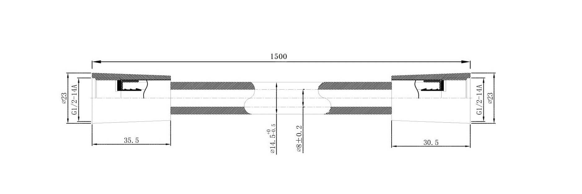 Wiesbaden Remi glijstangset met stang handdouche 1 standaard 150 cm brons/matzwart