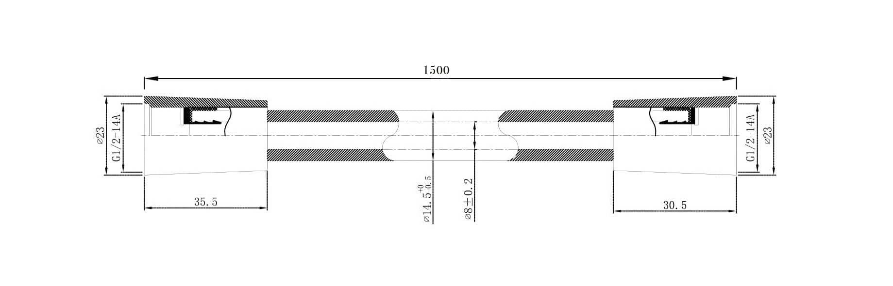 Wiesbaden Remi Schuifstangset met handdouche 3 standen 150 cm Chroom