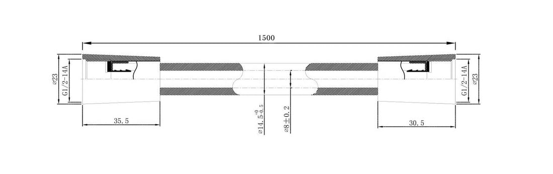 Wiesbaden Remi Schuifstangset met handdouche 3 standen 150 cm Brons
