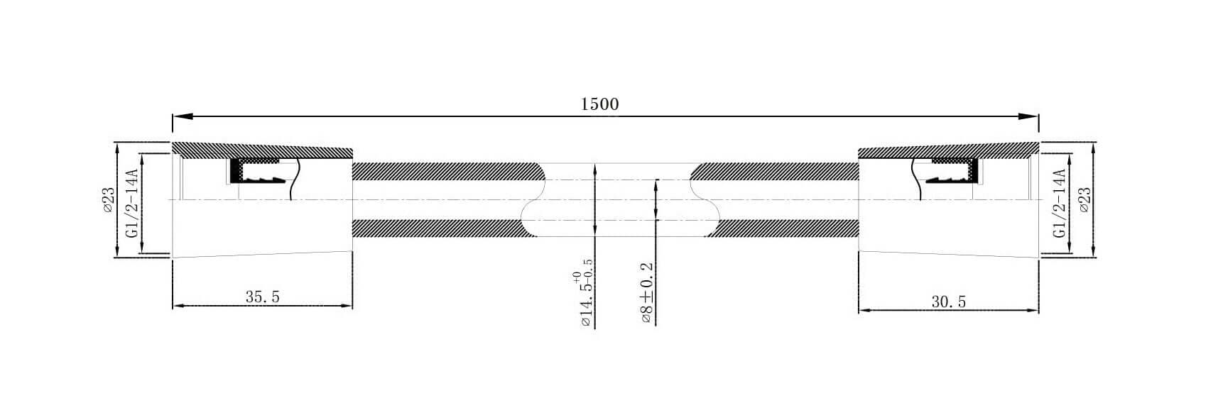 Wiesbaden Remi schuifstangset met stang handdouche 1 standaard 150 cm chroom