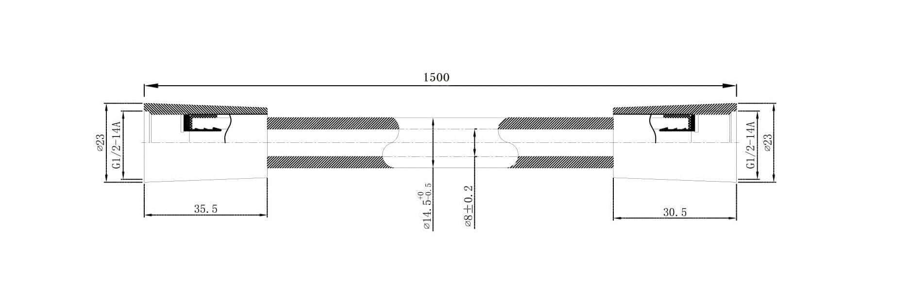 Wiesbaden Remi Schuifstangset met stang Handdouche 1 standaard 150 cm matzwart