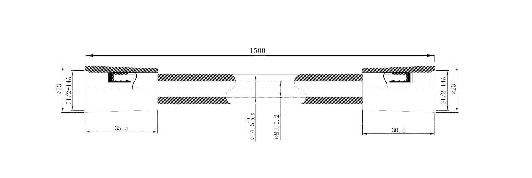 Wiesbaden Remi Schuifstangset met stang Handdouche 1 standaard 150 cm brons
