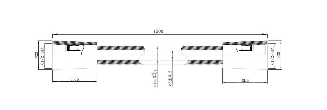 Wiesbaden Remi Schuifstangset met stang Handdouche 1 standaard 150 cm brons