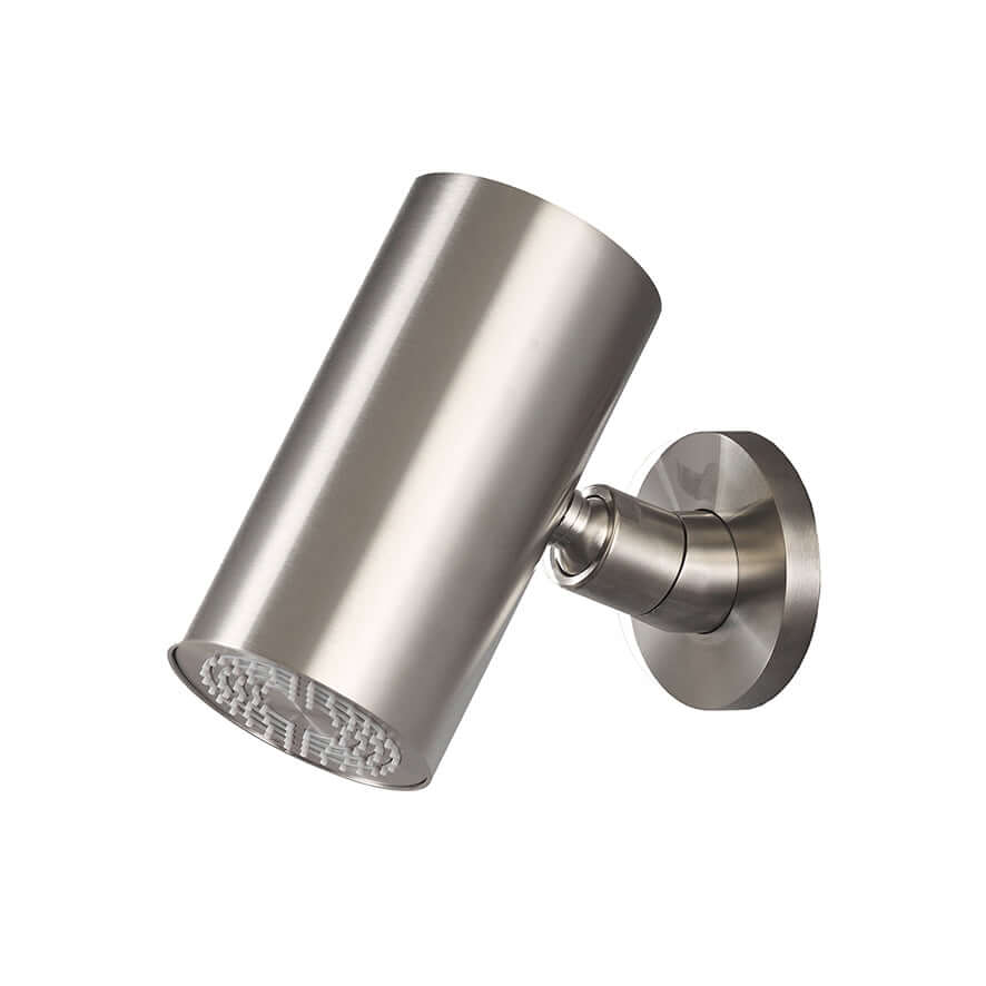 UniMatch Beam hoofddouche rond 1 stand met muurbevestiging geborsteld staal PVD