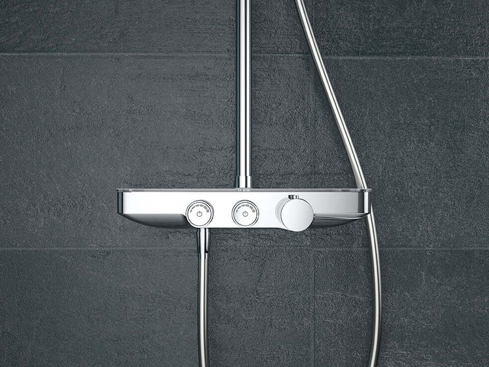 Wiesbaden Nuovo Regendoucheset met handdouche Chroom, opbouw