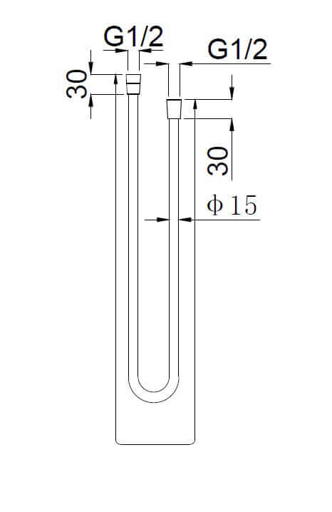 Wiesbaden Kunststof Doucheslang 150 cm Mat Zwart