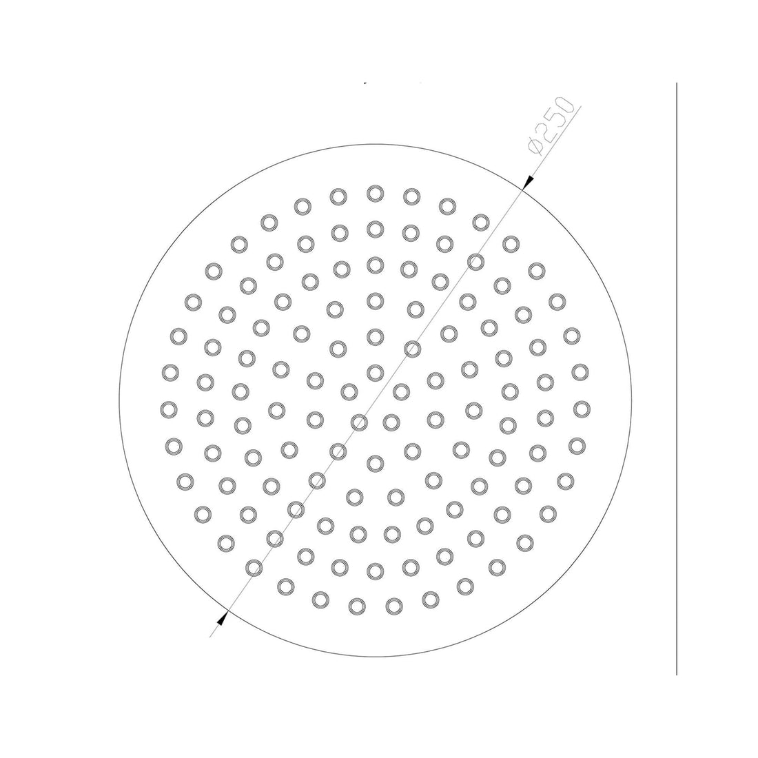304-Ufo Ronde Hoofddouche Wiesbaden 25 Cm in Mat Zwart