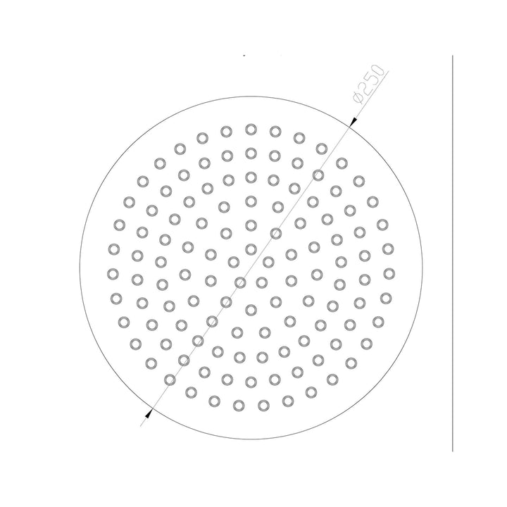 304-Ufo Ronde Hoofddouche Wiesbaden 25 Cm in Mat Zwart
