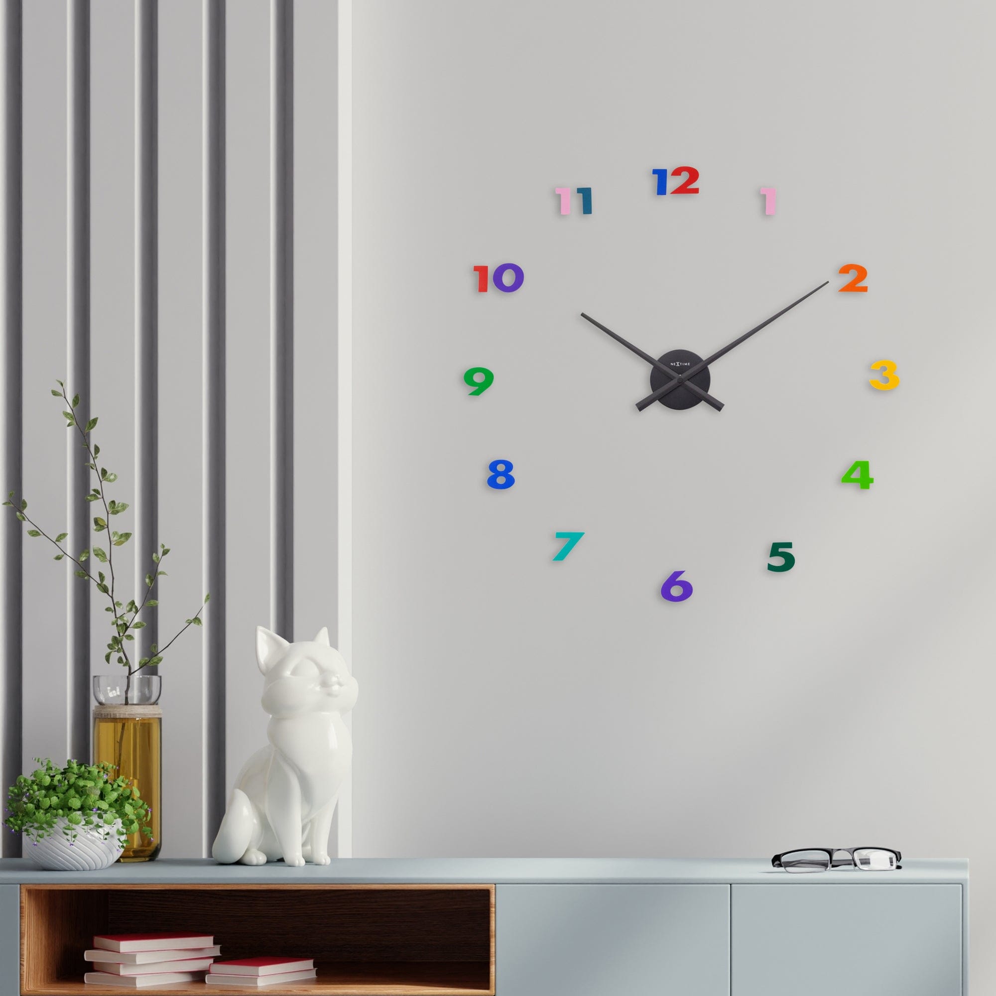 Wall clock - 48 x 3 cm - Aluminum - 'Small Hands' - Goat Corp
