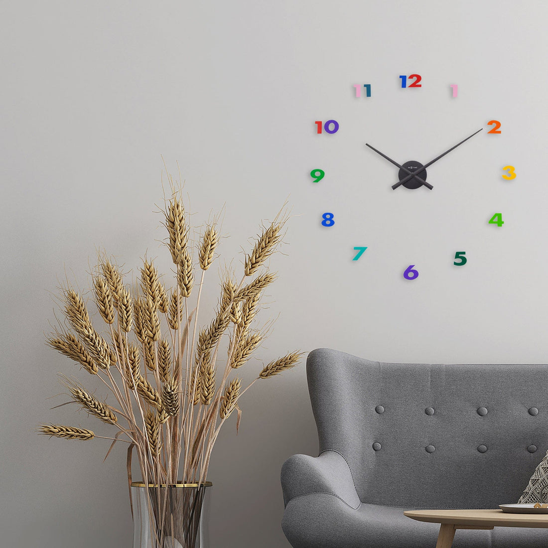 Wall clock - 48 x 3 cm - Aluminum - 'Small Hands' - Goat Corp