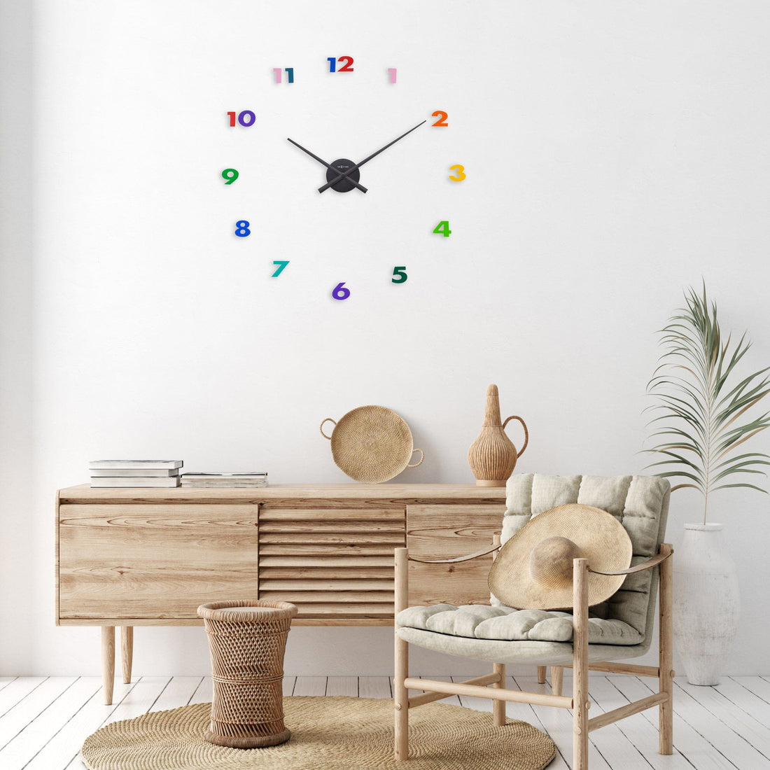 Wall clock - 48 x 3 cm - Aluminum - 'Small Hands' - Goat Corp