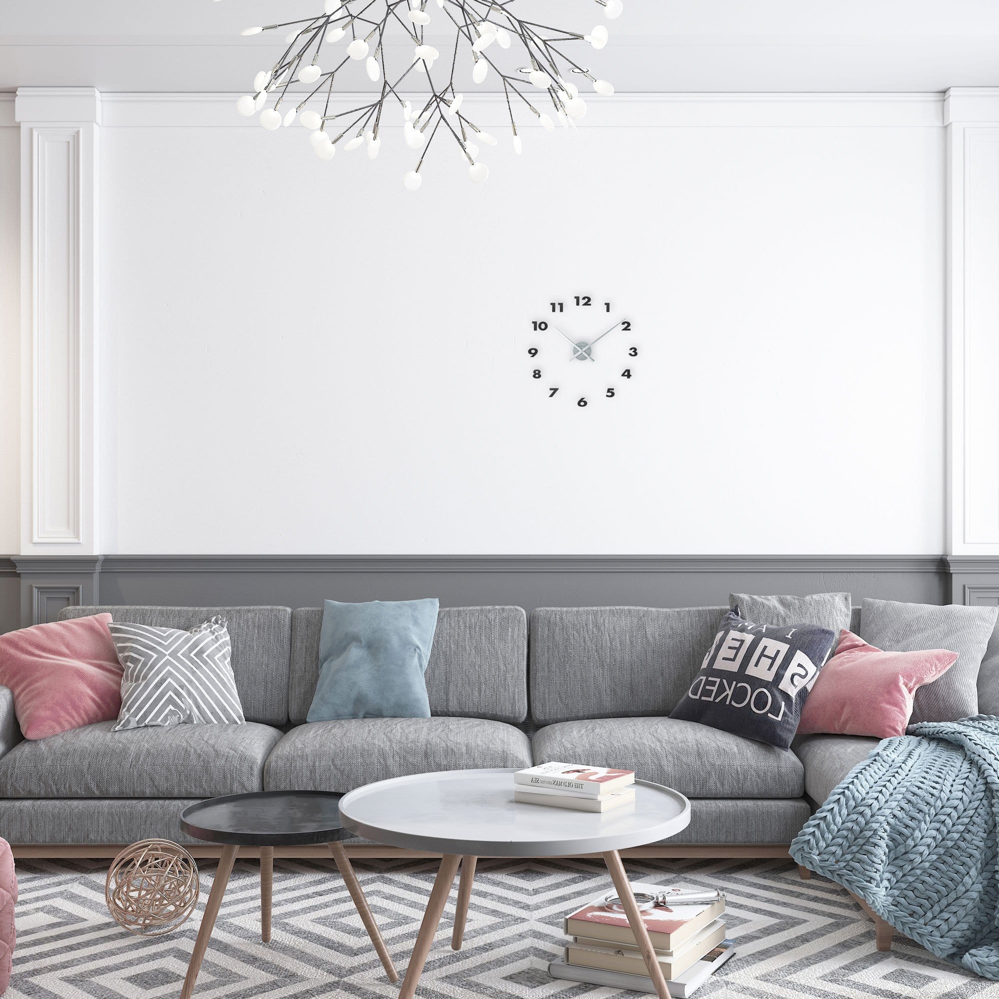 Wall clock - 48 x 3 cm - Aluminum - 'Small Hands' - Goat Corp