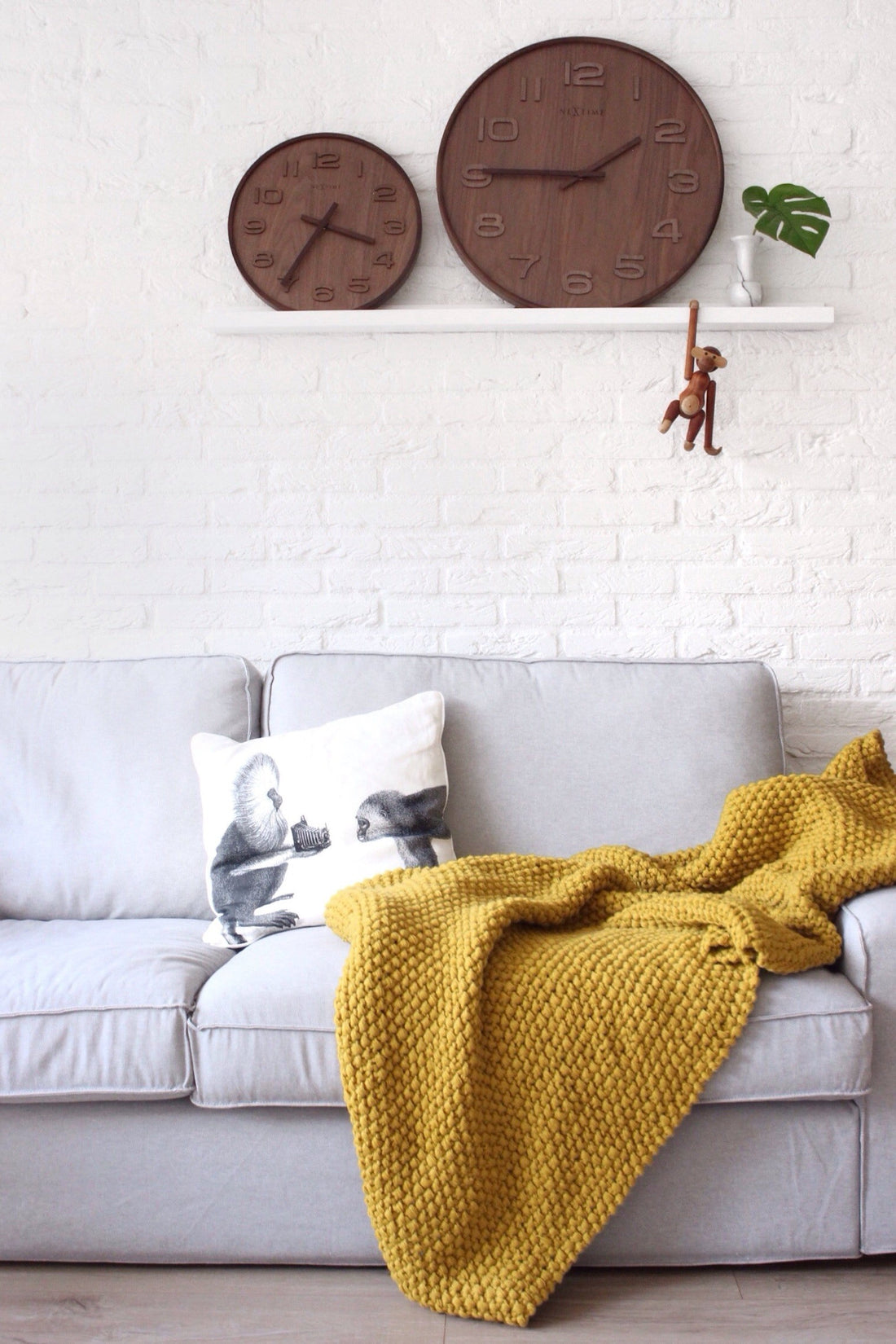 Wall clock -  35 cm - Wood -  'Wood Wood Medium' - Goat Corp