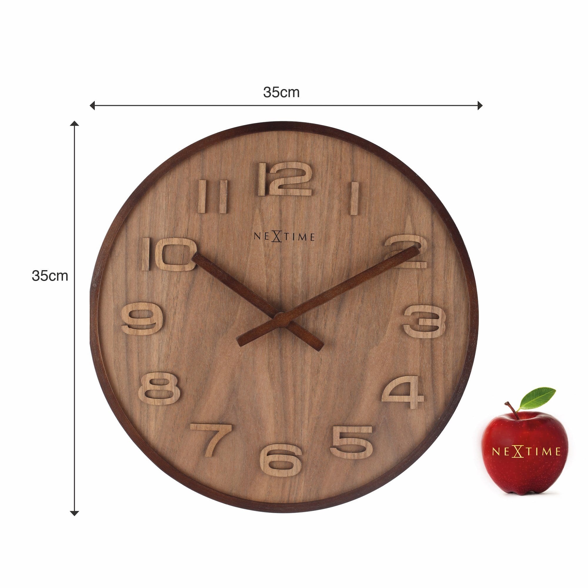 Wall clock -  35 cm - Wood -  'Wood Wood Medium' - Goat Corp