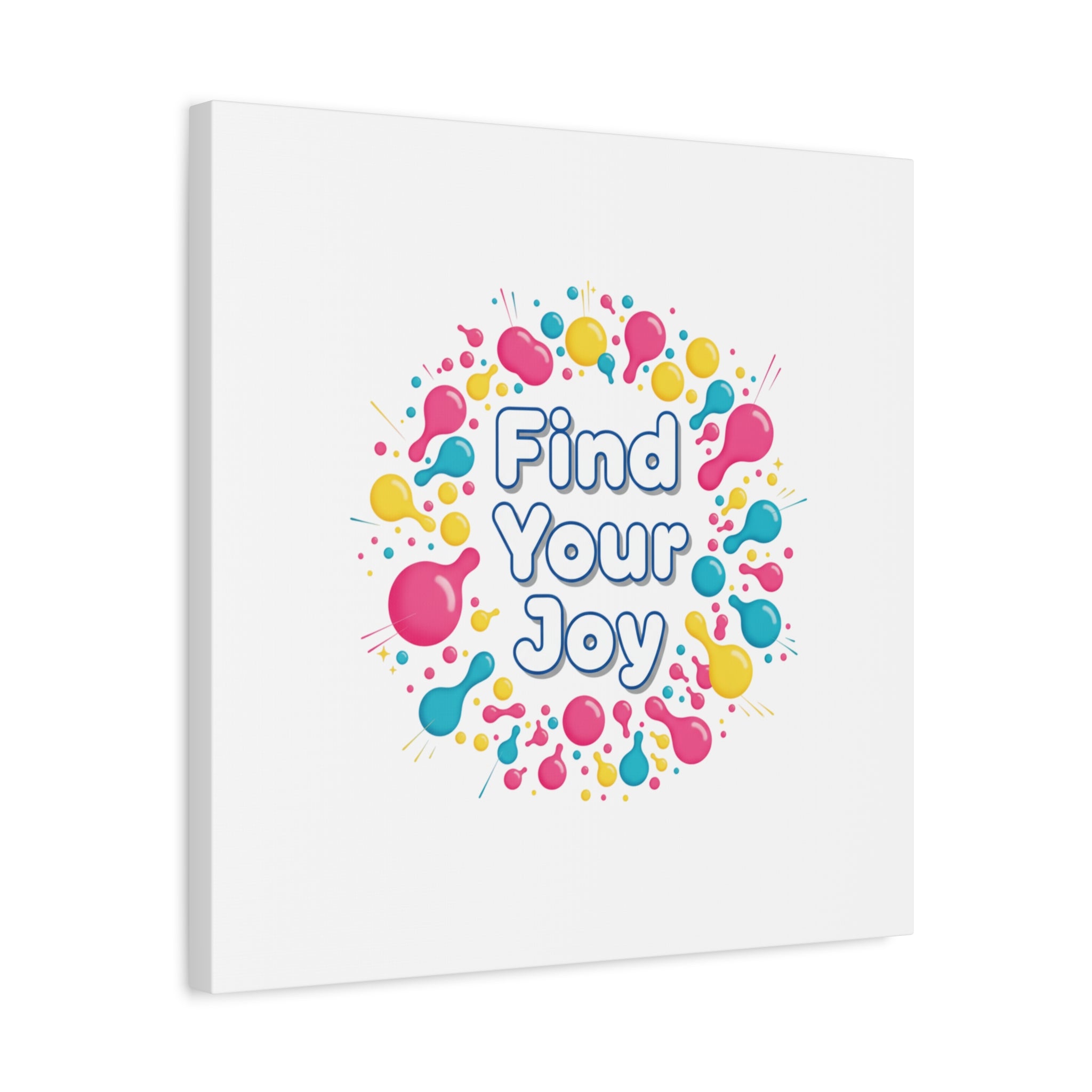 Find Your Joy Canvas | Dopamine Decor, Neon Gradient Squiggle Art