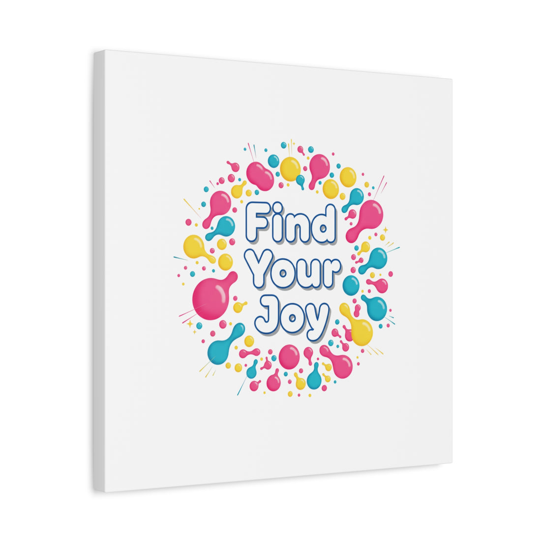 Find Your Joy Canvas | Dopamine Decor, Neon Gradient Squiggle Art