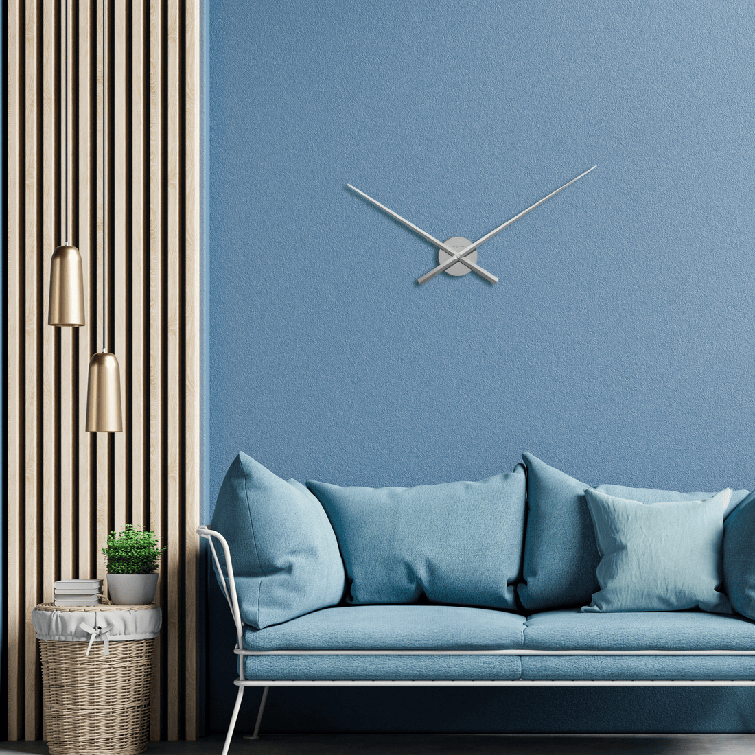 Wall clock -  70 cm -  Aluminum -  'Hands' - Goat Corp