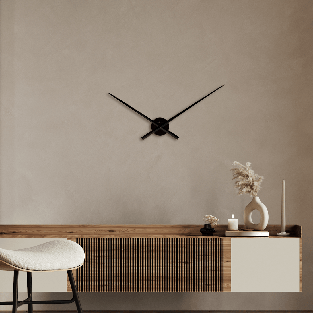 Wall clock -  70 cm -  Aluminum -  'Hands' - Goat Corp