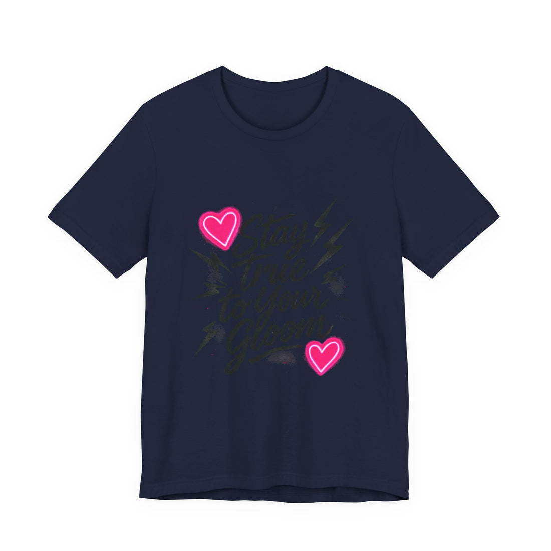 Stay True To Your Gloom T-Shirt — Heart & Lightning Retro Graphic Tee