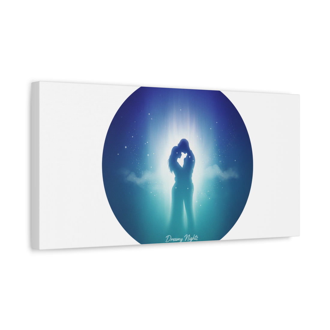 Dreamy Nightscape Canvas | Afterlight Atmospheric Print, Luminous Night Bloom