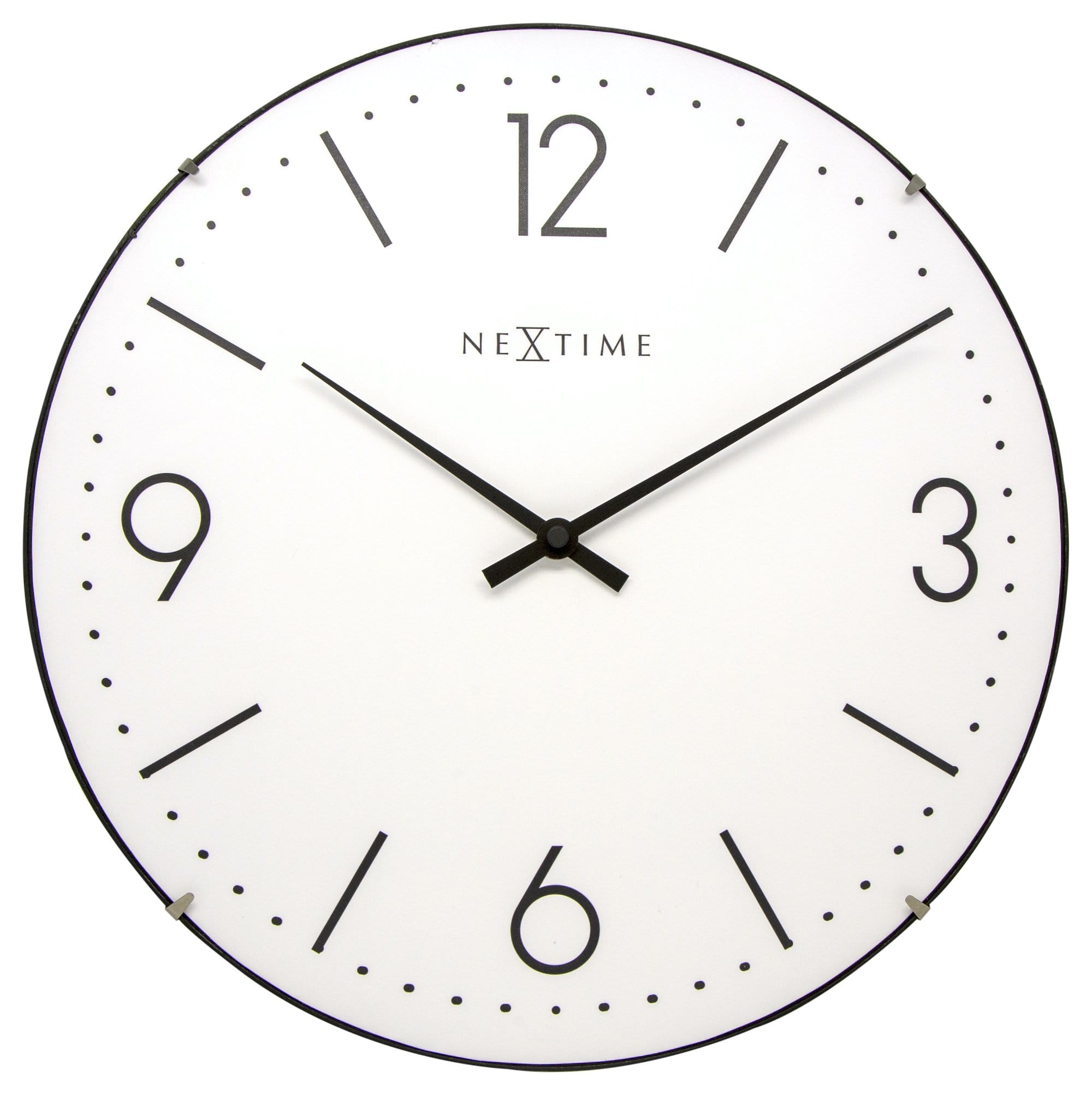 Wall clock -  35 cm  - Dome Glass - 'Basic Dome' - Goat Corp