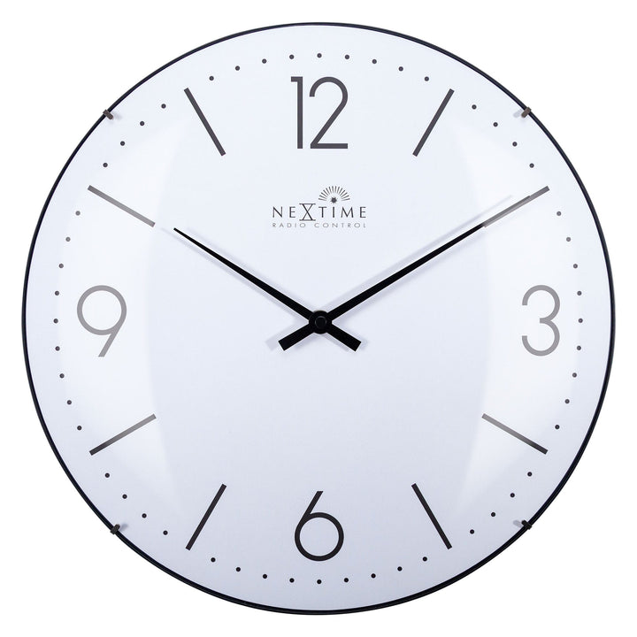 Wall clock 35cm-Radio Controlled (DCF)-Dome Glass- "Atomic" - Goat Corp