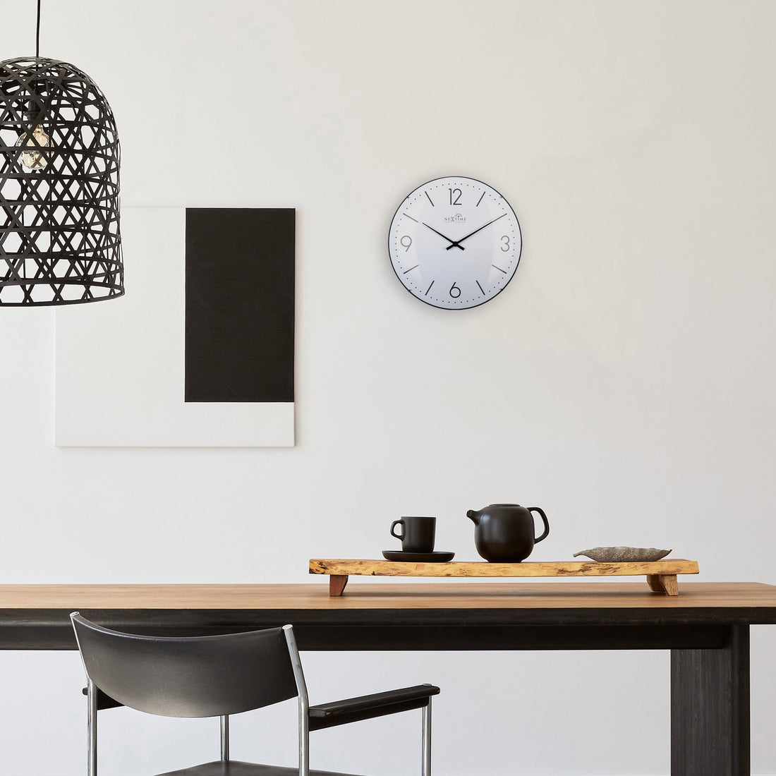 Wall clock 35cm-Radio Controlled (DCF)-Dome Glass- "Atomic" - Goat Corp