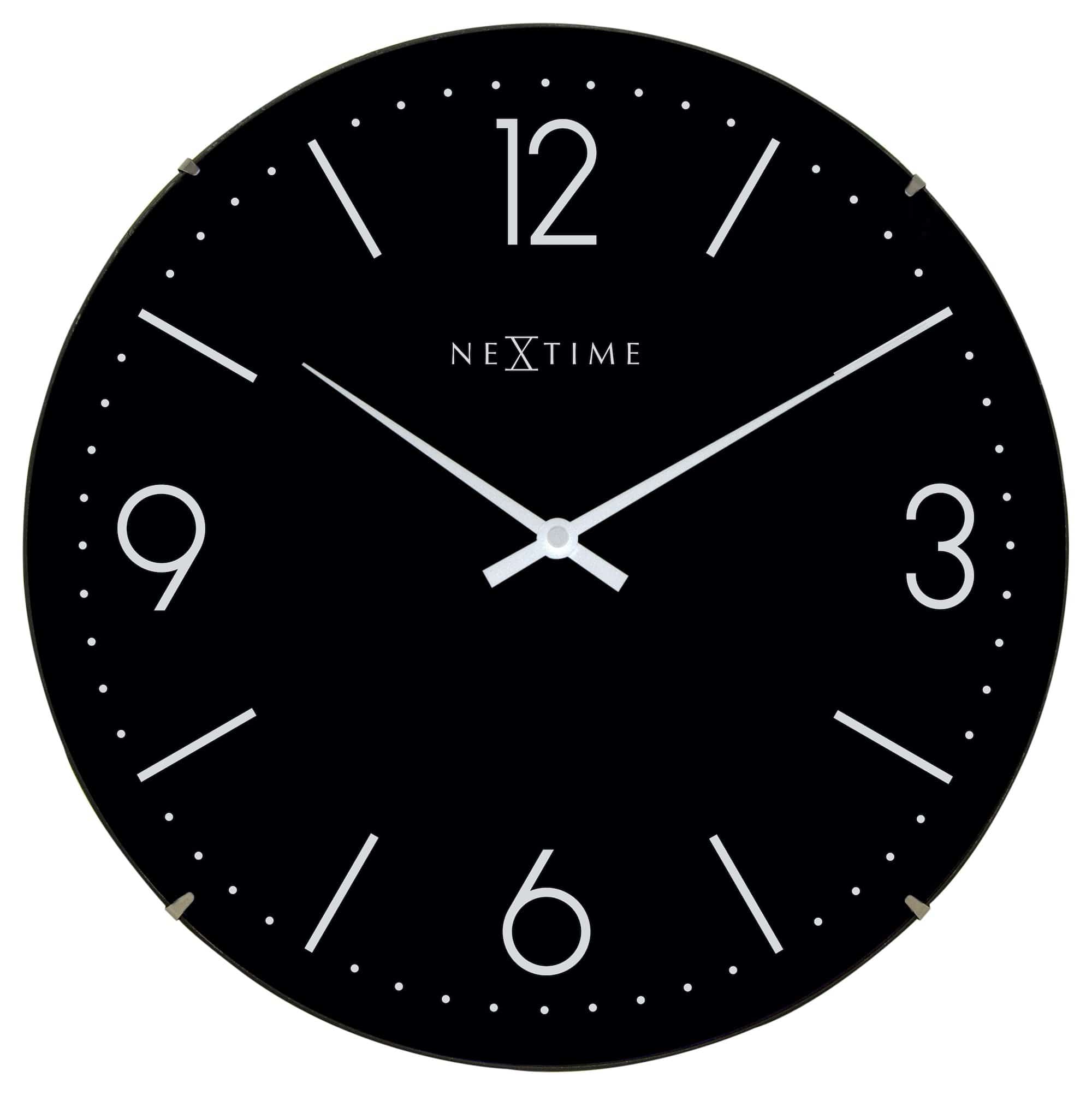 Wall clock -  35 cm  - Dome Glass - 'Basic Dome' - Goat Corp