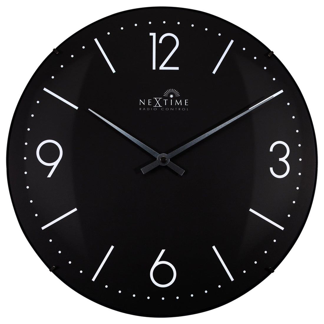 Wall clock 35cm-Radio Controlled (DCF)-Dome Glass- "Atomic" - Goat Corp