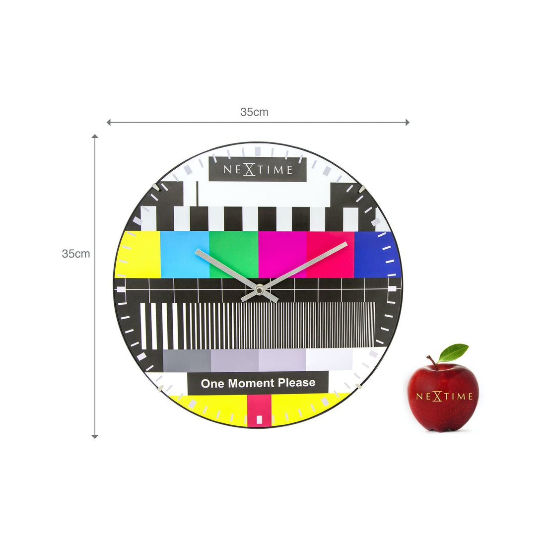 Wall clock -  35 cm  - Dome Glass -  'Testpage Dome' - Goat Corp