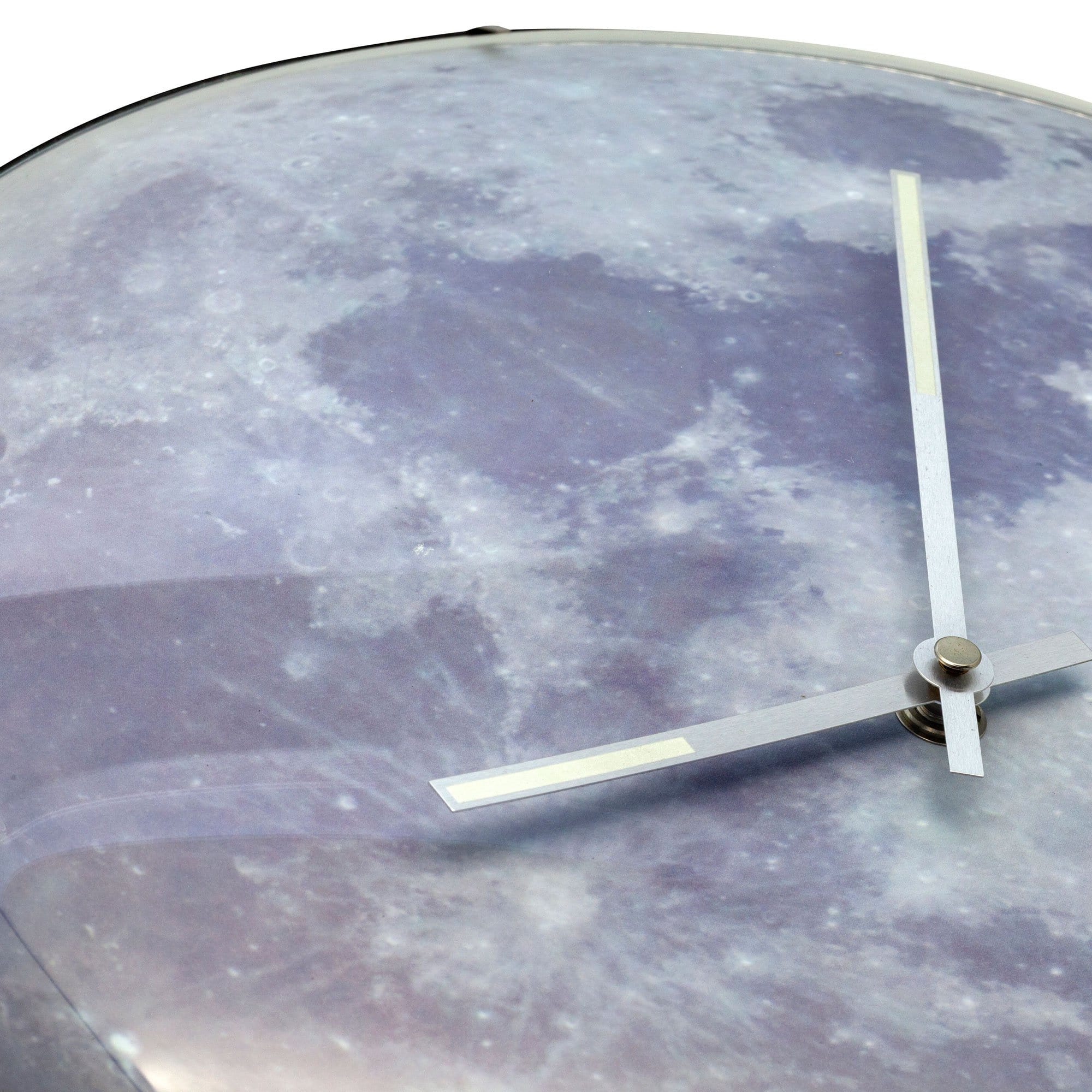 Wall clock -  35 cm  - Dome Glass - Glow-in-the-dark-  'Blue Moon dome' - Goat Corp