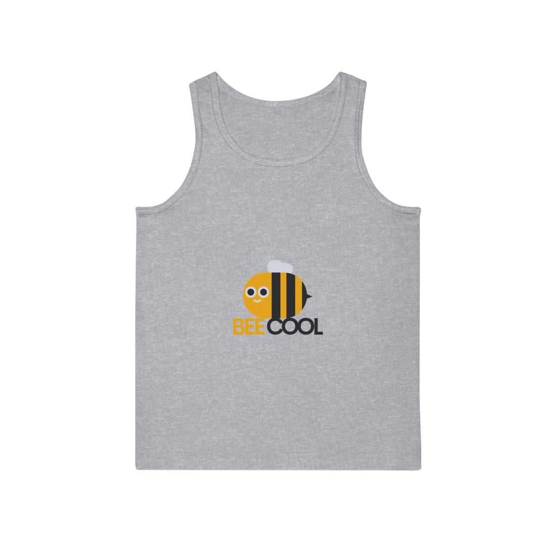 Bee Cool Unisex Softstyle™ Tank Top, Summer Wear, Gift for Bee Lovers, Cute Bee Tank, Funny Bee Message - Goat Corp