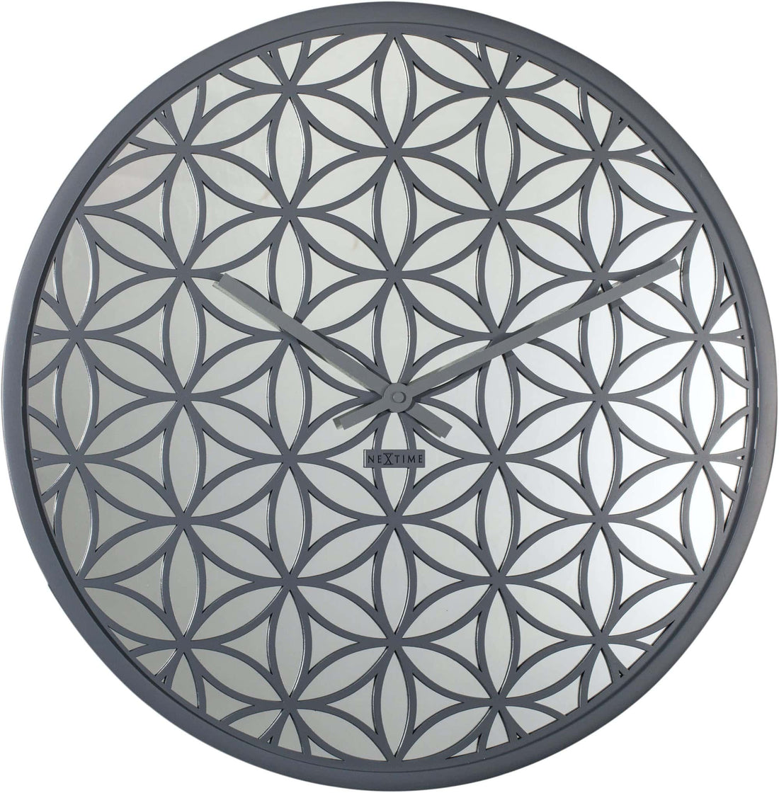 Wall clock -  50 cm - Wood/Mirror -  'Bella Mirror' - Goat Corp