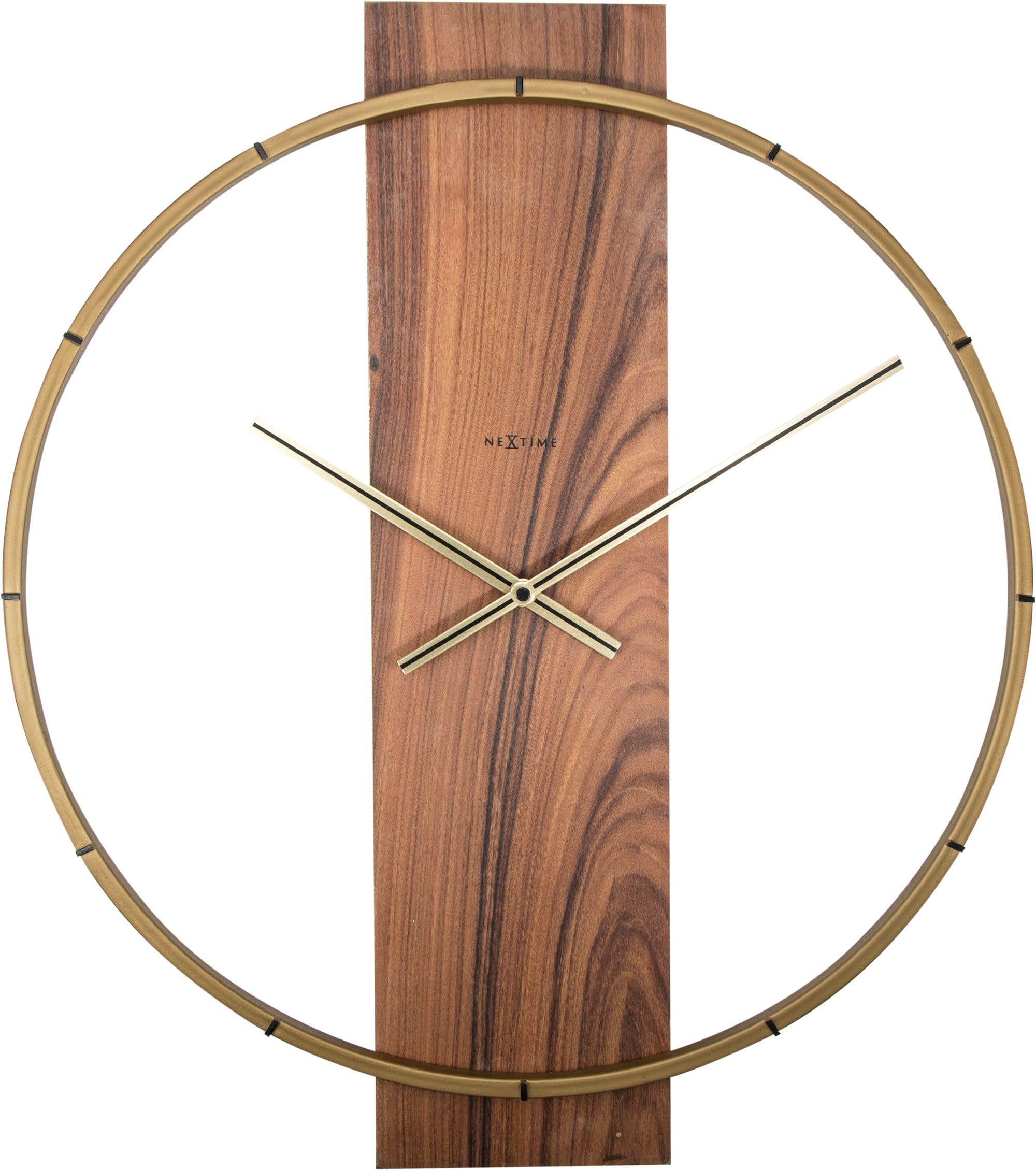 Wall clock - 50.8 x 58.2 x4.3 cm - Wood/Steel - Goat Corp