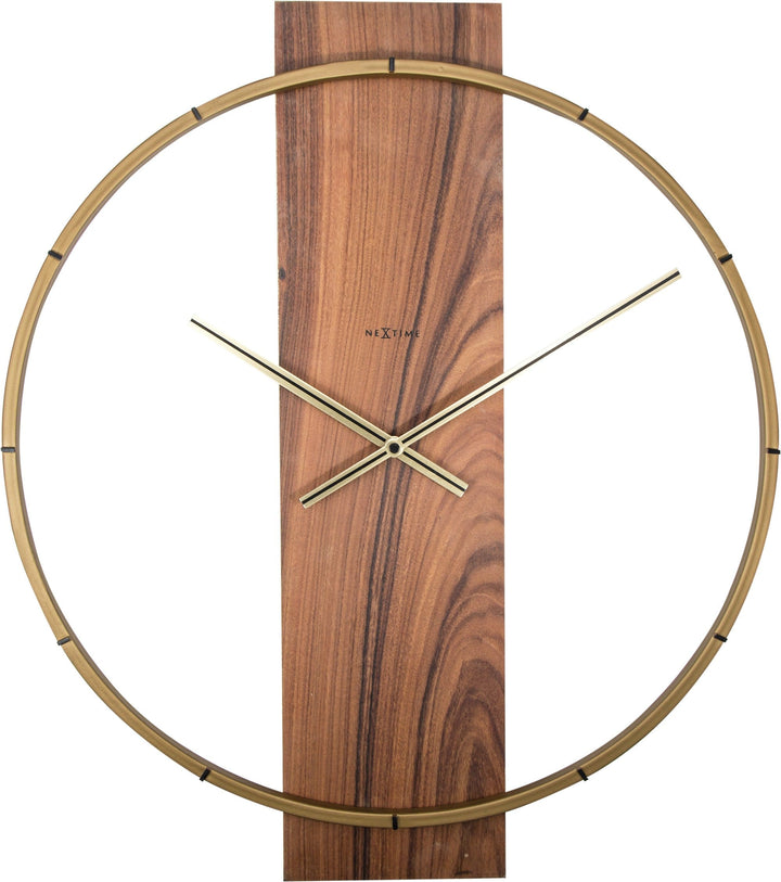 Wall clock - 50.8 x 58.2 x4.3 cm - Wood/Steel - Goat Corp