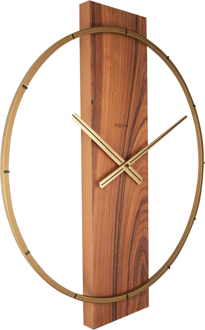 Wall clock - 50.8 x 58.2 x4.3 cm - Wood/Steel - Goat Corp