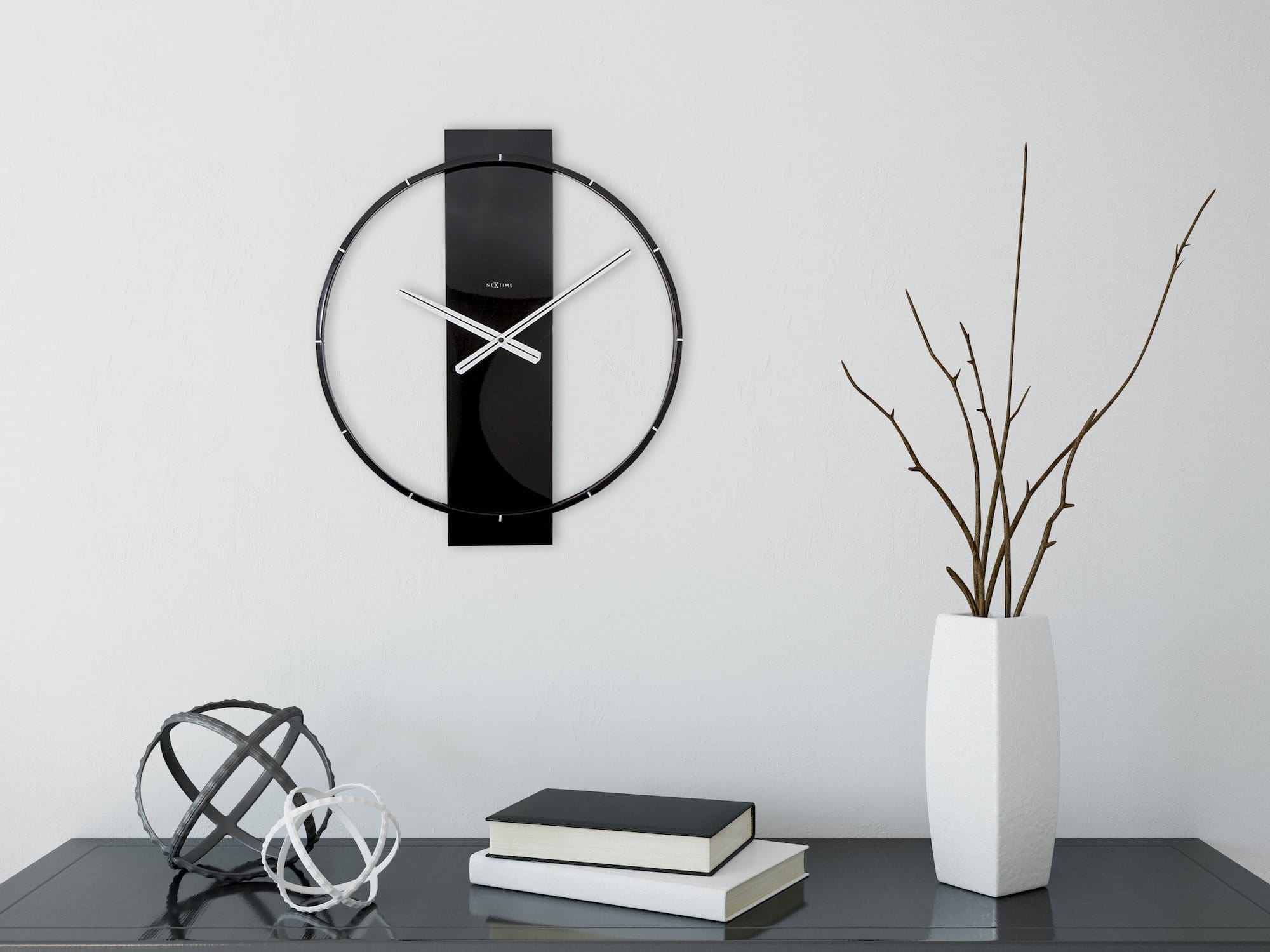 Wall clock - 50.8 x 58.2 x 4.3 cm - Wood/Steel - Goat Corp