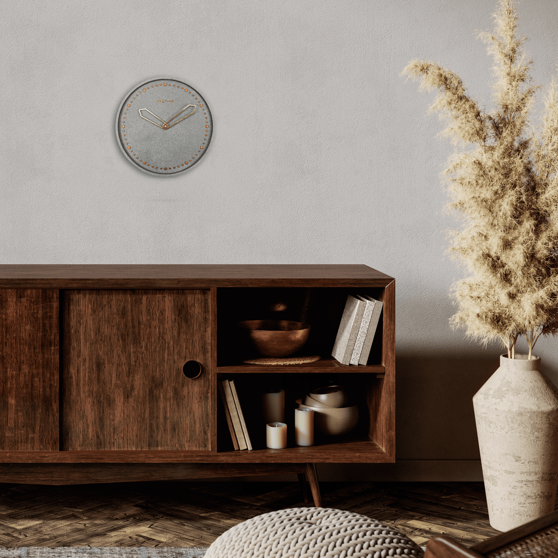 Wall clock -  35 cm - Polyresin - 'Cross' - Goat Corp