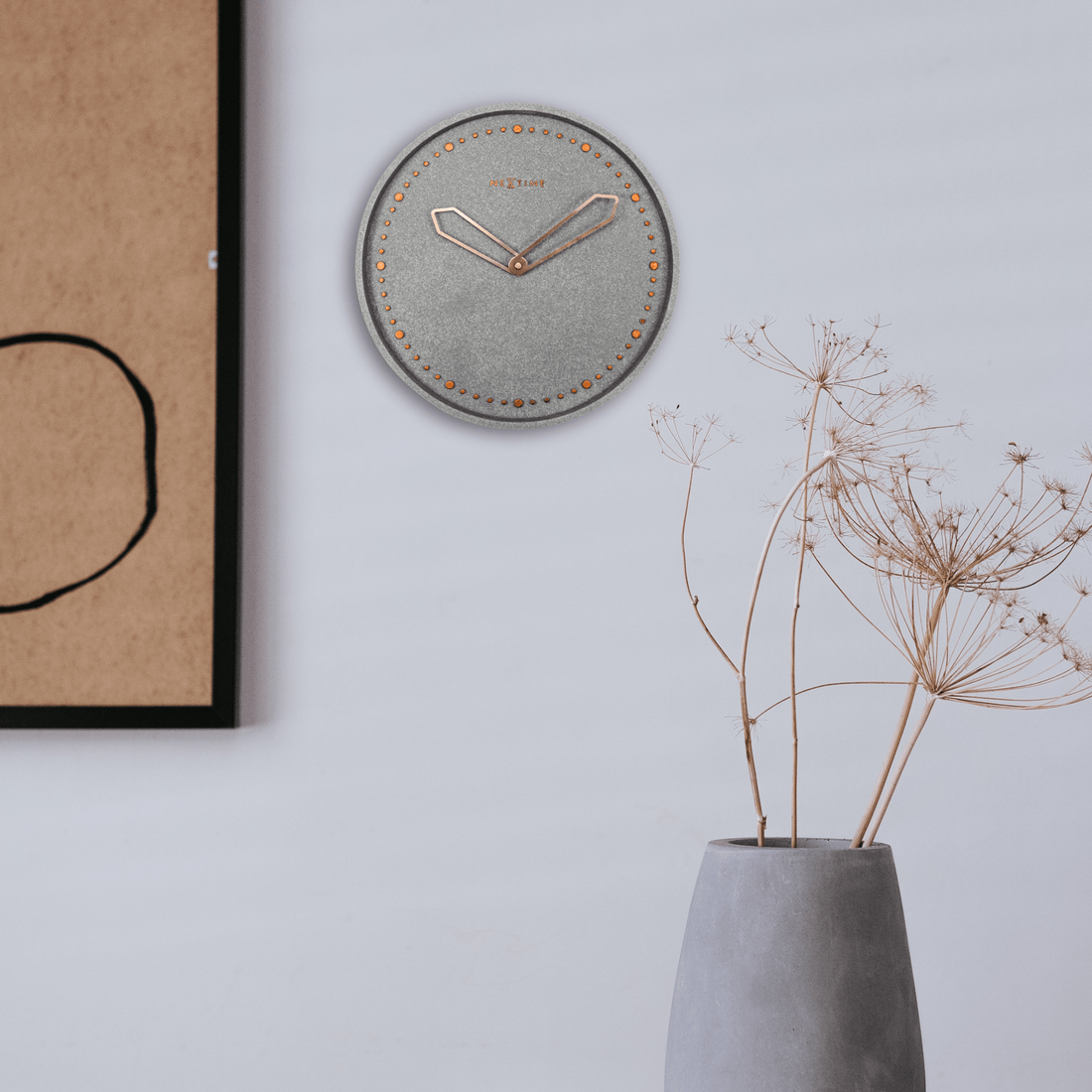 Wall clock -  35 cm - Polyresin - 'Cross' - Goat Corp