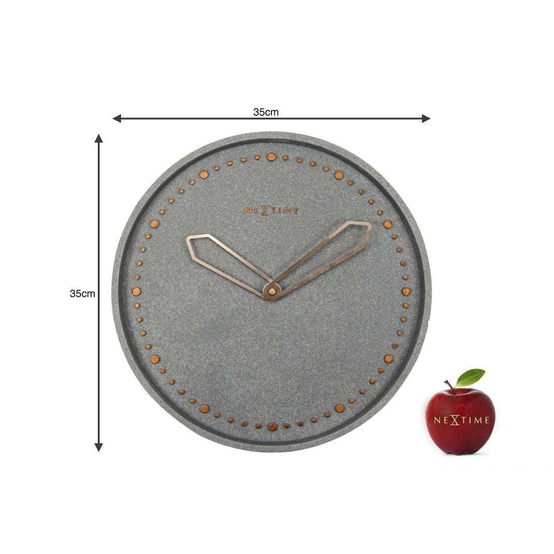 Wall clock -  35 cm - Polyresin - 'Cross' - Goat Corp