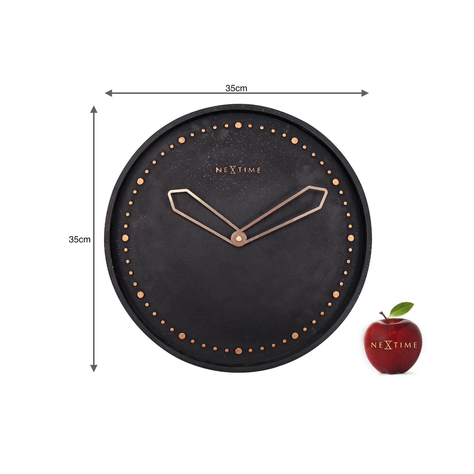 Wall clock -  35 cm - Polyresin - 'Cross' - Goat Corp
