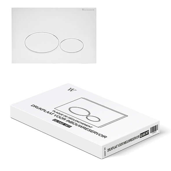 X32 drukplaat voor inbouwreservoir glans wit