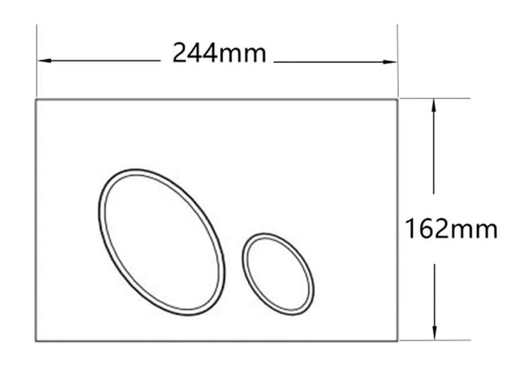 X10 drukplaat voor inbouwreservoir Wiesbaden in mat wit