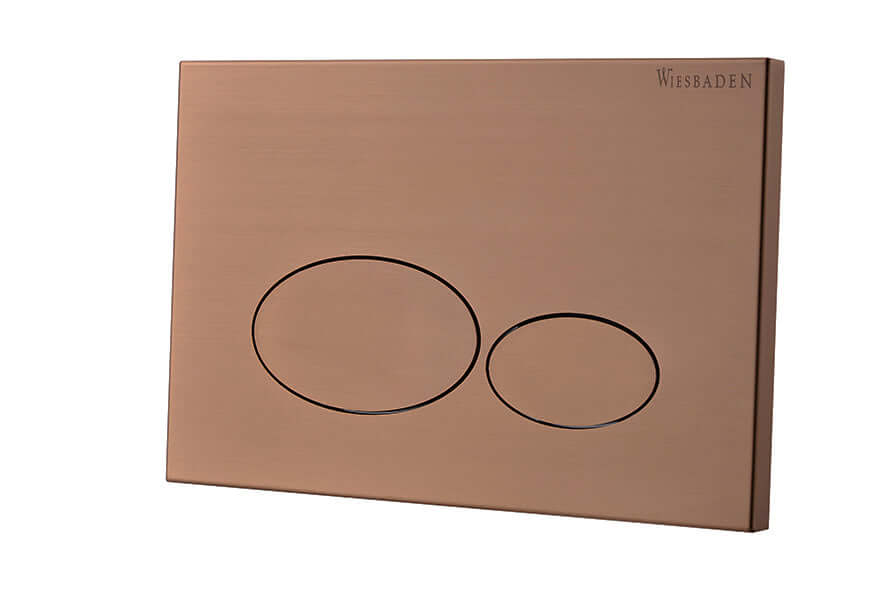 X32 metalen drukplaat voor inbouwreservoir Wiesbaden, geborsteld bronskoper