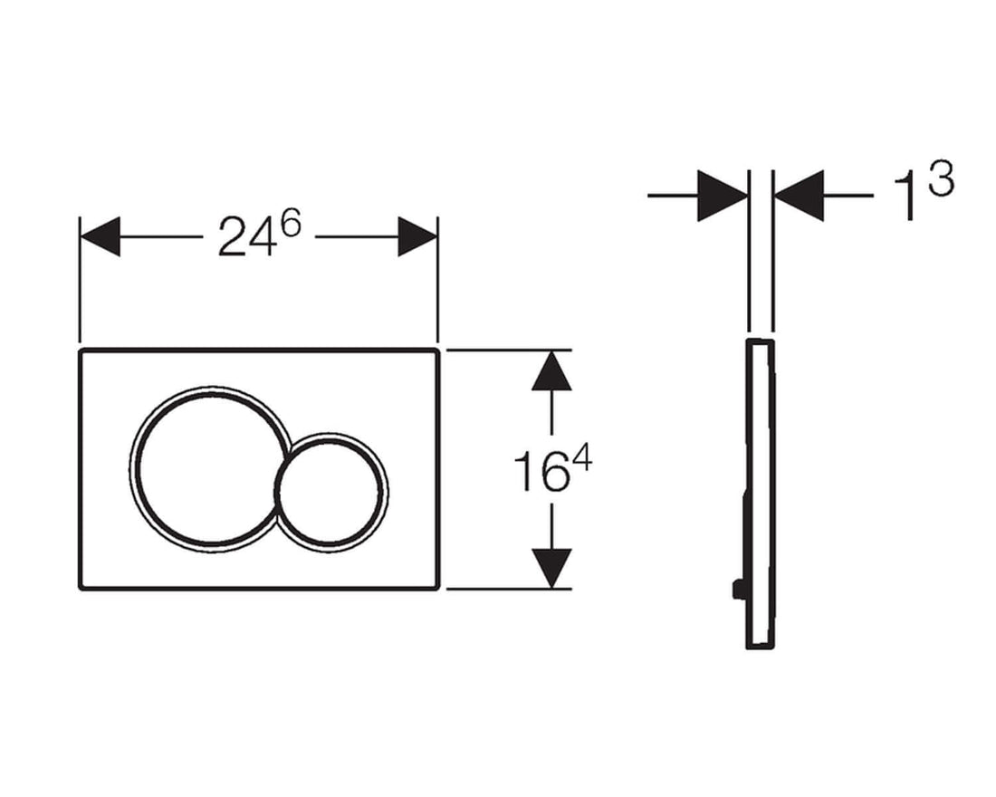 Geberit Sigma-01 drukplaat wit