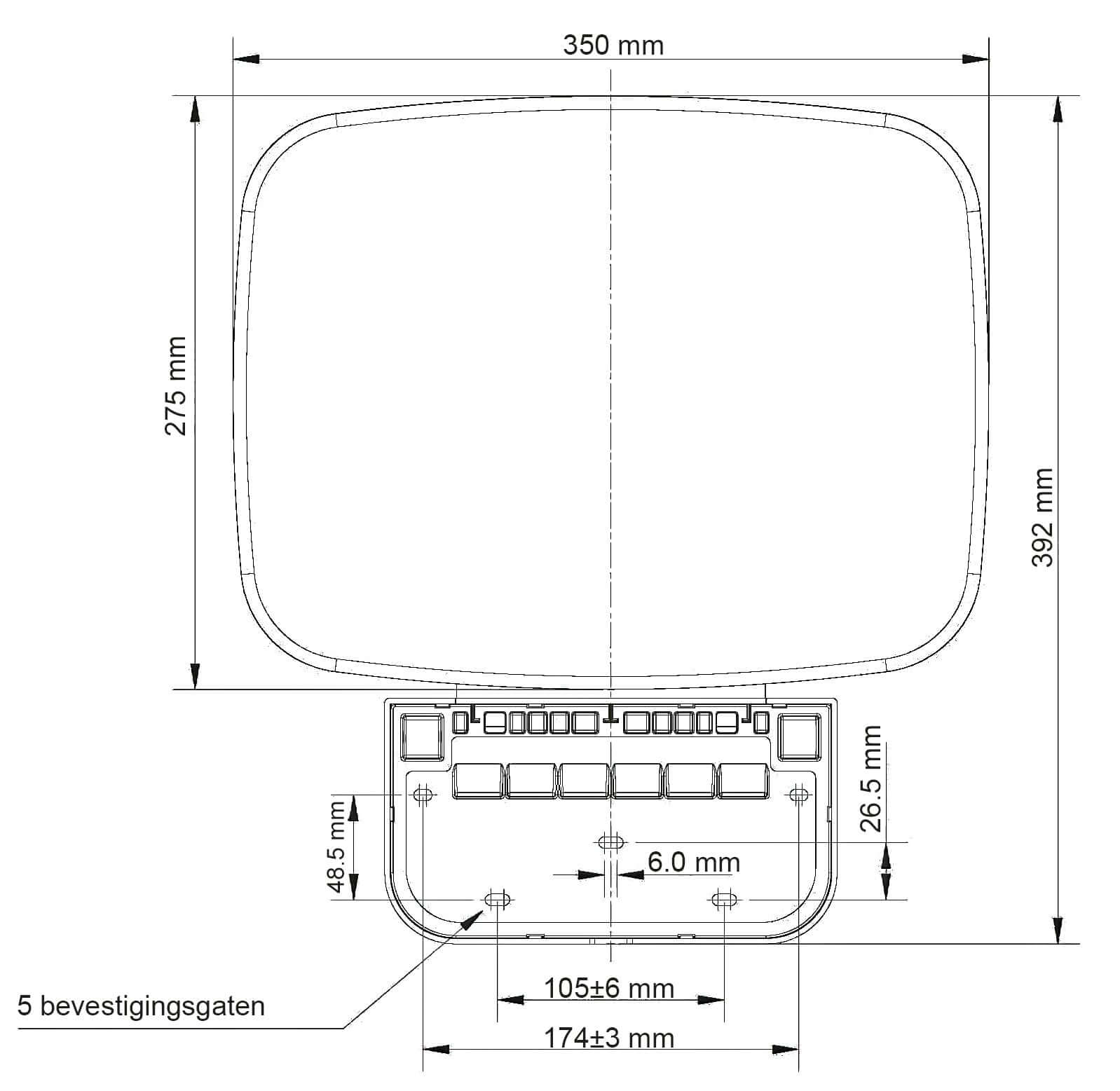 Wiesbaden Opvouwbare wandgemonteerde douchekruk in wit